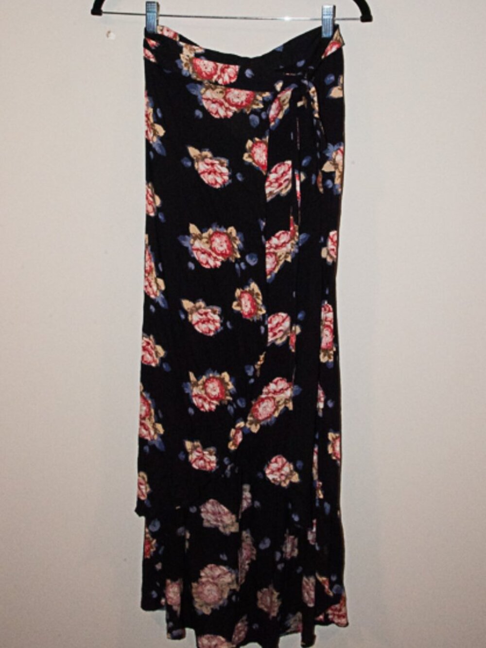 Japna Hi-Low Floral Midi Wrap Skirt Size Small